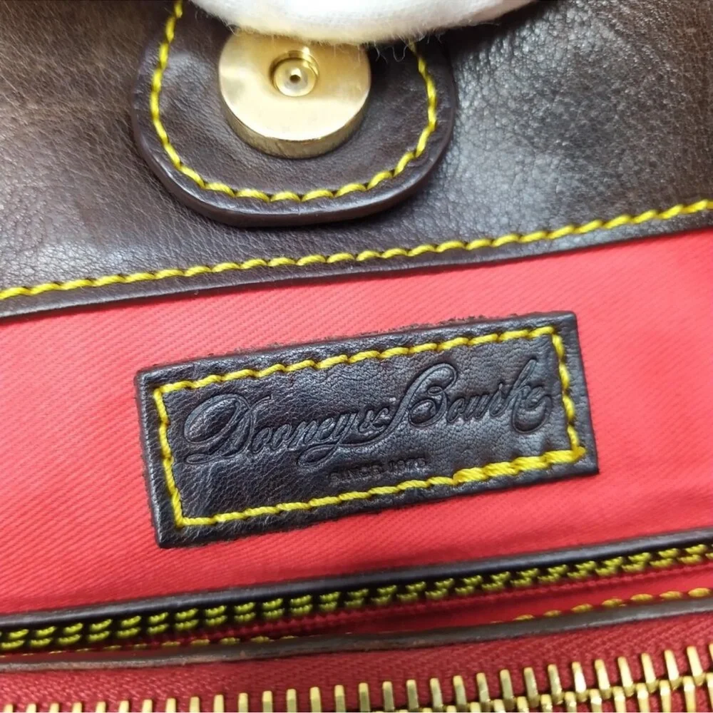 Dooney & Bourke Chocolate Tessuta Excellent Condition Woven Leather Tote - Picture 11 of 13